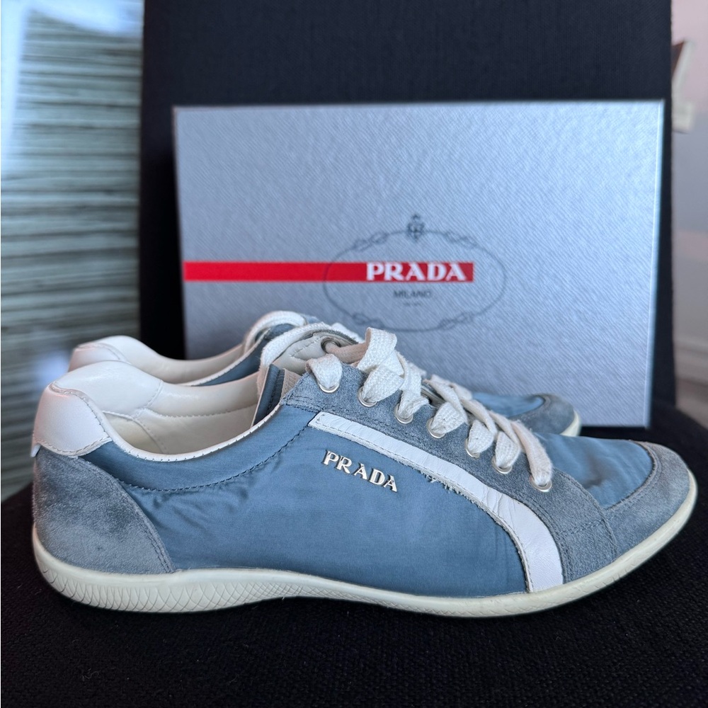 Prada Suede & Nylon Sneakers US 8.5